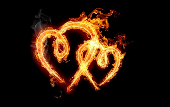 flaming hearts